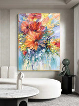 ABSTRACT FLOWER PAINTING #MY30