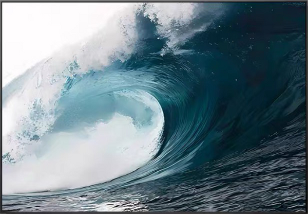 Realistic Waves Canvas Art #CC43