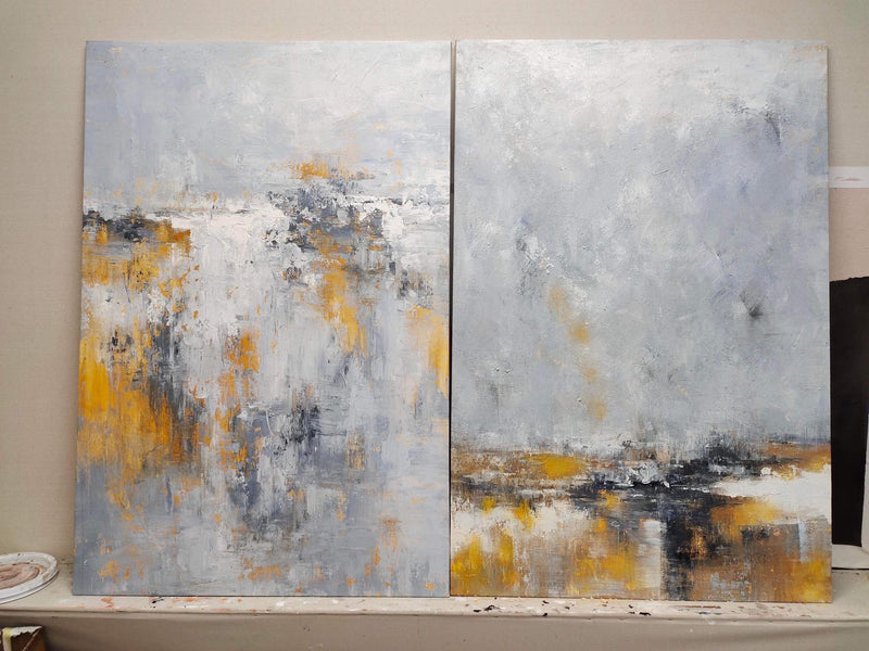 ABSTRACT (SET OF 2) ART #CB42