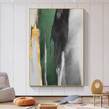 MODERN GREEN ABSTRACT ART #CB46