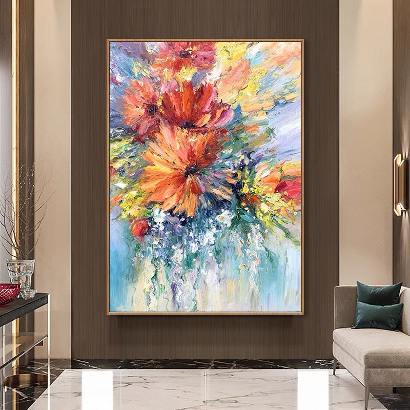 ABSTRACT FLOWER PAINTING #MY30