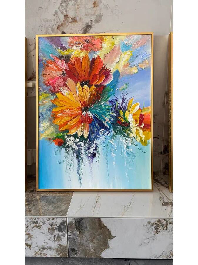 ABSTRACT FLOWER PAINTING #MY30