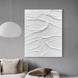 White Texture Plaster Painting #FS40