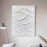 White Texture Plaster Painting #FS40