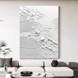 White Texture Plaster Painting #FS37