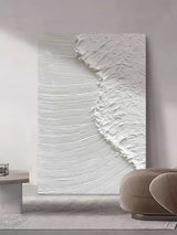 White Texture Plaster Painting #FS38