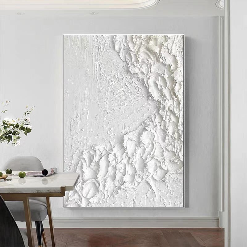 White Texture Plaster Painting #FS39