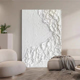 White Texture Plaster Painting #FS39