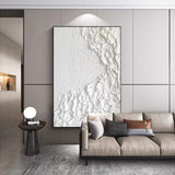 White Texture Plaster Painting #FS39