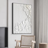 White Texture Plaster Painting #FS39