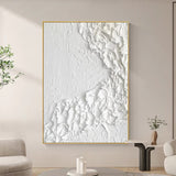 White Texture Plaster Painting #FS39