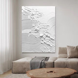 White Texture Plaster Painting #FS37