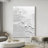 White Texture Plaster Painting #FS37