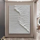 White Texture Plaster Painting #FS38