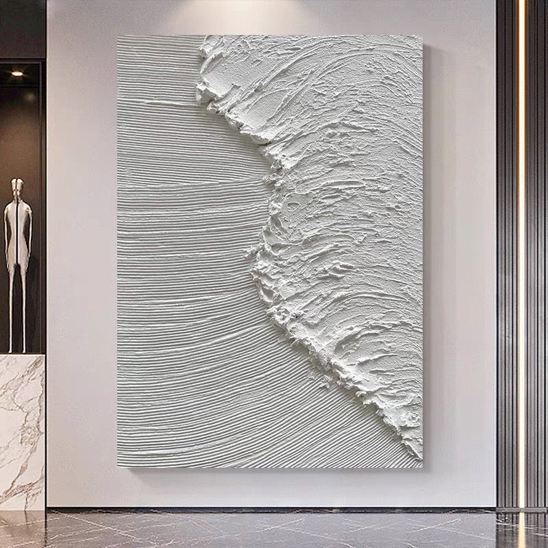 White Texture Plaster Painting #FS38