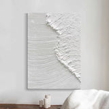 White Texture Plaster Painting #FS38