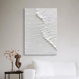 White Texture Plaster Painting #FS38