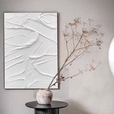 White Texture Plaster Painting #FS40