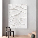 White Texture Plaster Painting #FS40