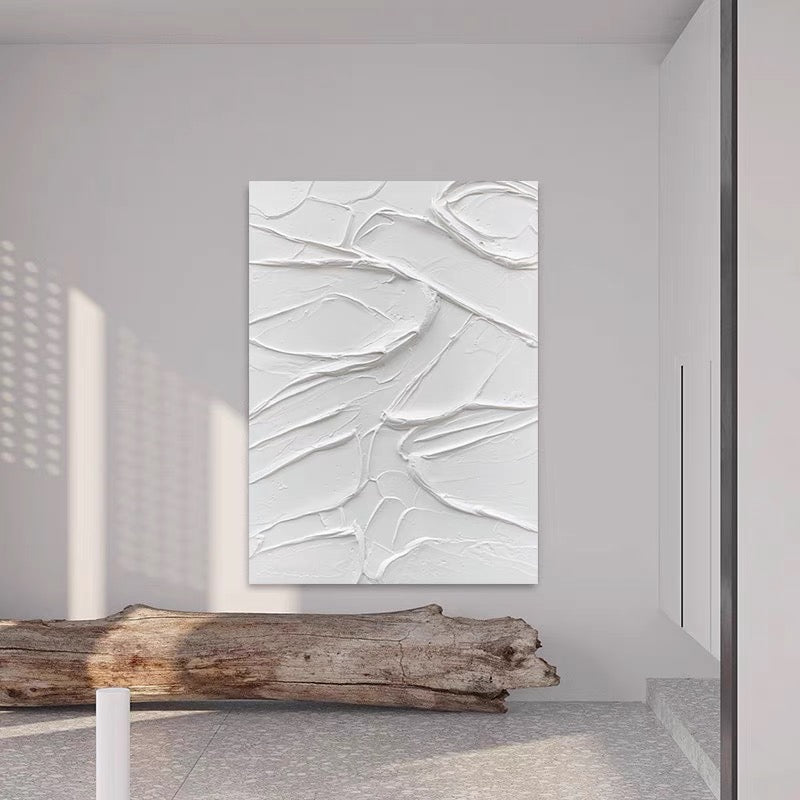 White Texture Plaster Painting #FS40