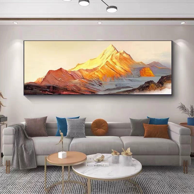 Golden Peak Landscape Art #MY49