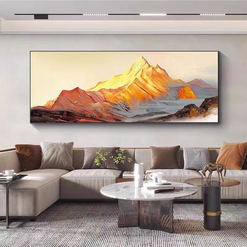 Golden Peak Landscape Art #MY49