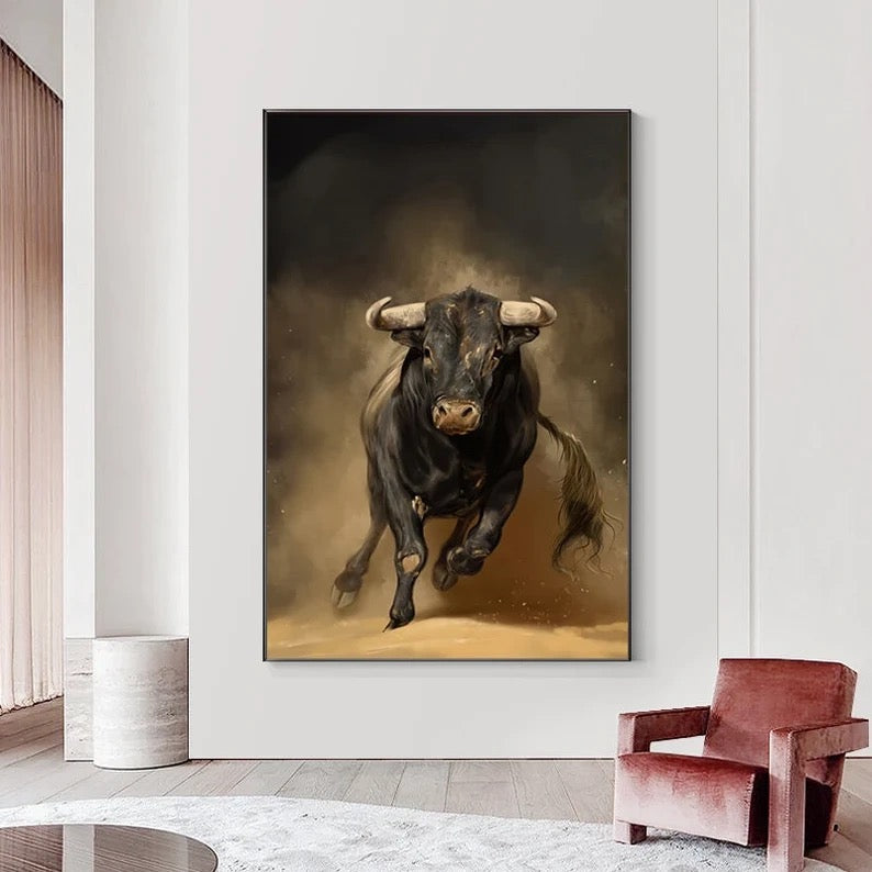 BULL PAINTING #CB22