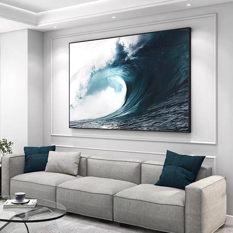 Realistic Waves Canvas Art #CC43