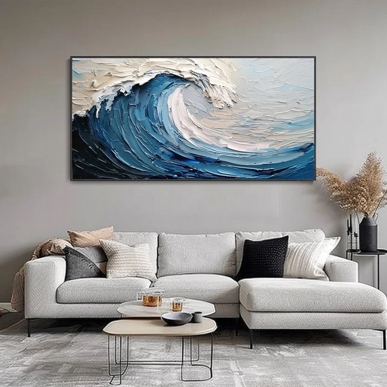 3D Plaster Wave Texture Art #FS53