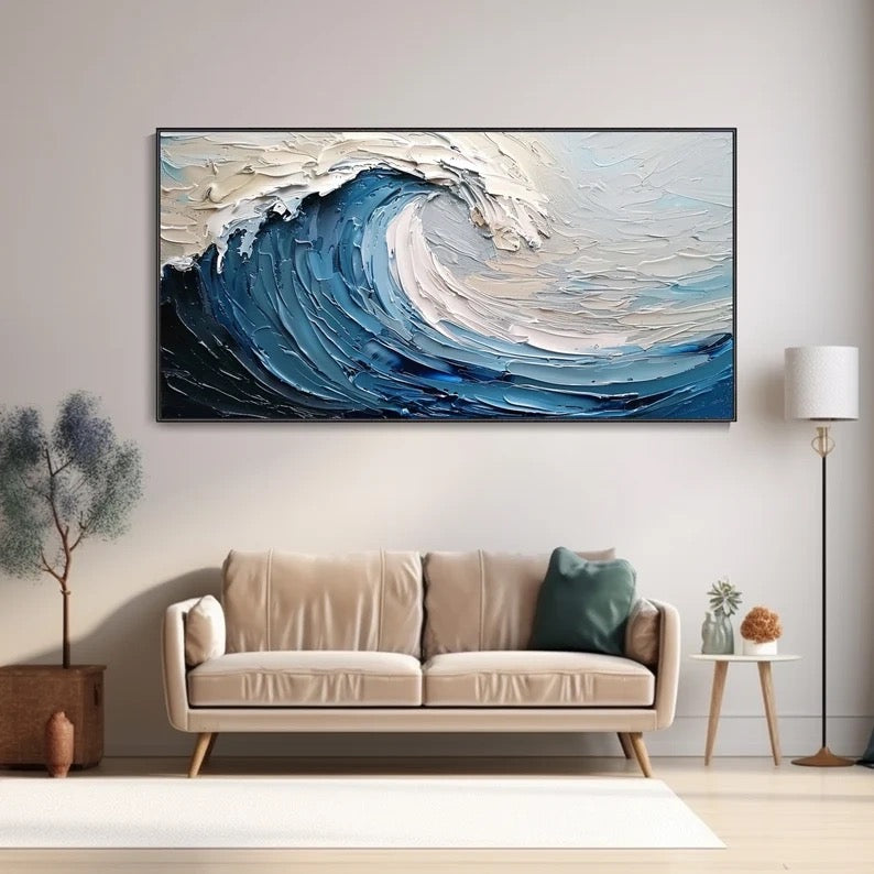 3D Plaster Wave Texture Art #FS53