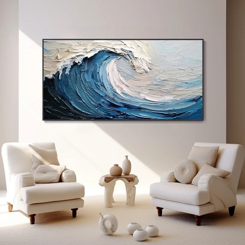 3D Plaster Wave Texture Art #FS53