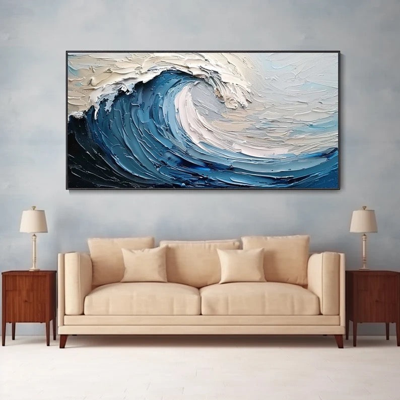 3D Plaster Wave Texture Art #FS53