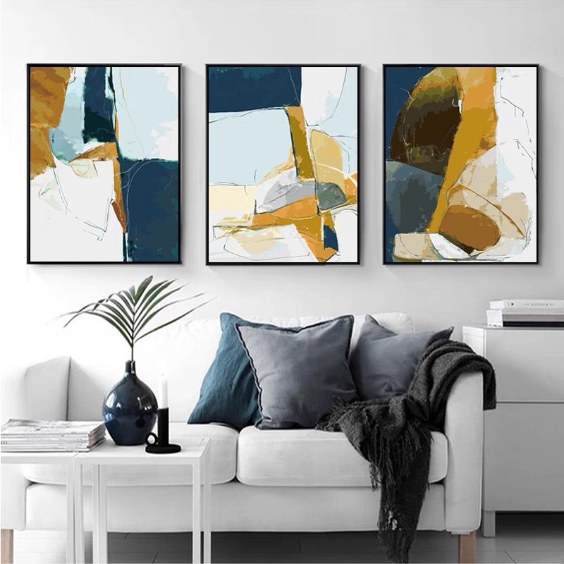 Modern Abstract (Set Of 3) Art #CB66