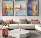 Impressionist Texture Urban (SET OF 3) Art #FS60