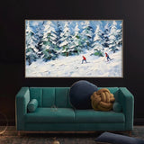 Winter Skiing 3D Texture Plaster Art #CC46