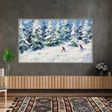 Winter Skiing 3D Texture Plaster Art #CC46