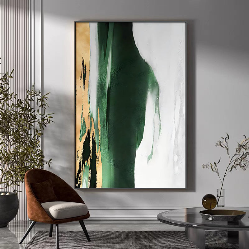 MODERN GREEN ABSTRACT ART #CB44