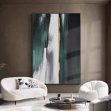 MODERN GREEN ABSTRACT ART #CB45