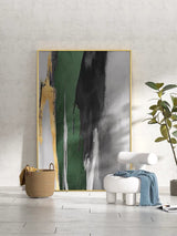 MODERN GREEN ABSTRACT ART #CB46