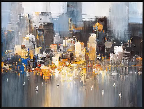 ABSTRACT CITY IMPRESSION ART #CC16