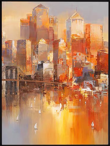 ABSTRACT CITY IMPRESSION ART #CC25