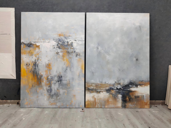 ABSTRACT (SET OF 2) ART #CB42