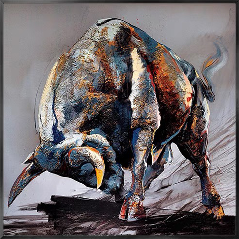 BULL PAINTING #CB21