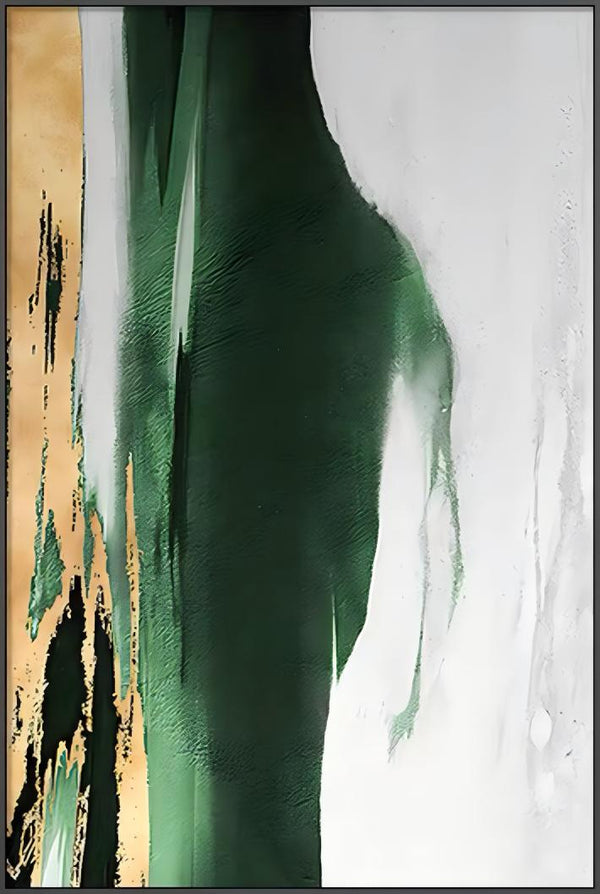 MODERN GREEN ABSTRACT ART #CB44