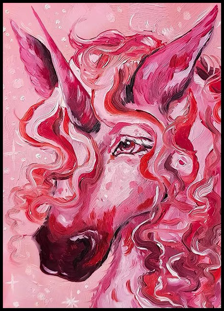 PINK UNICORN PAINTING #JM03