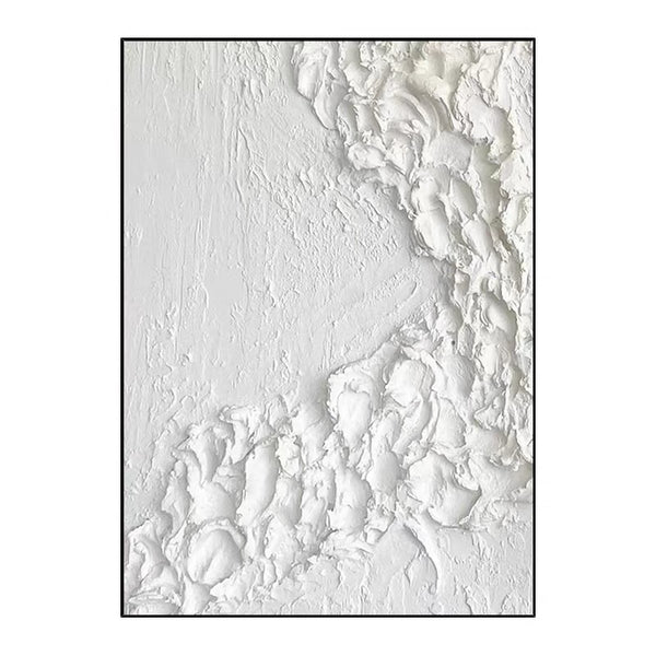 White Texture Plaster Painting #FS39