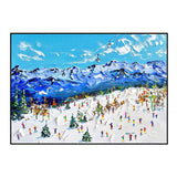 Winter Skiing 3D Texture Plaster Art #CC45