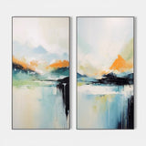 Abstract Landscape (Set Of 2) Art ＃CB75